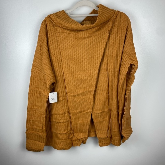 NWT Free People Juicy Shirt - Long Sleeve tunic cowl neck - Picture 9 of 9